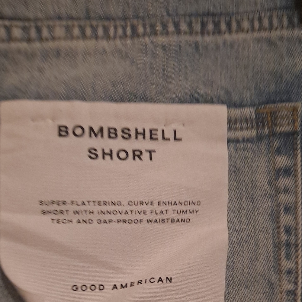 Good American Light Blue Distressed Denim Shorts - Picture 10 of 10